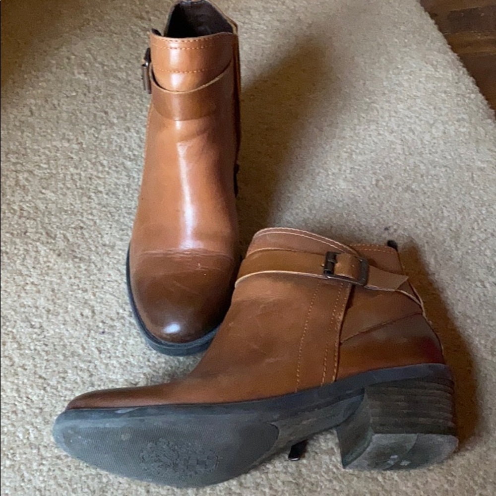 Tan booties